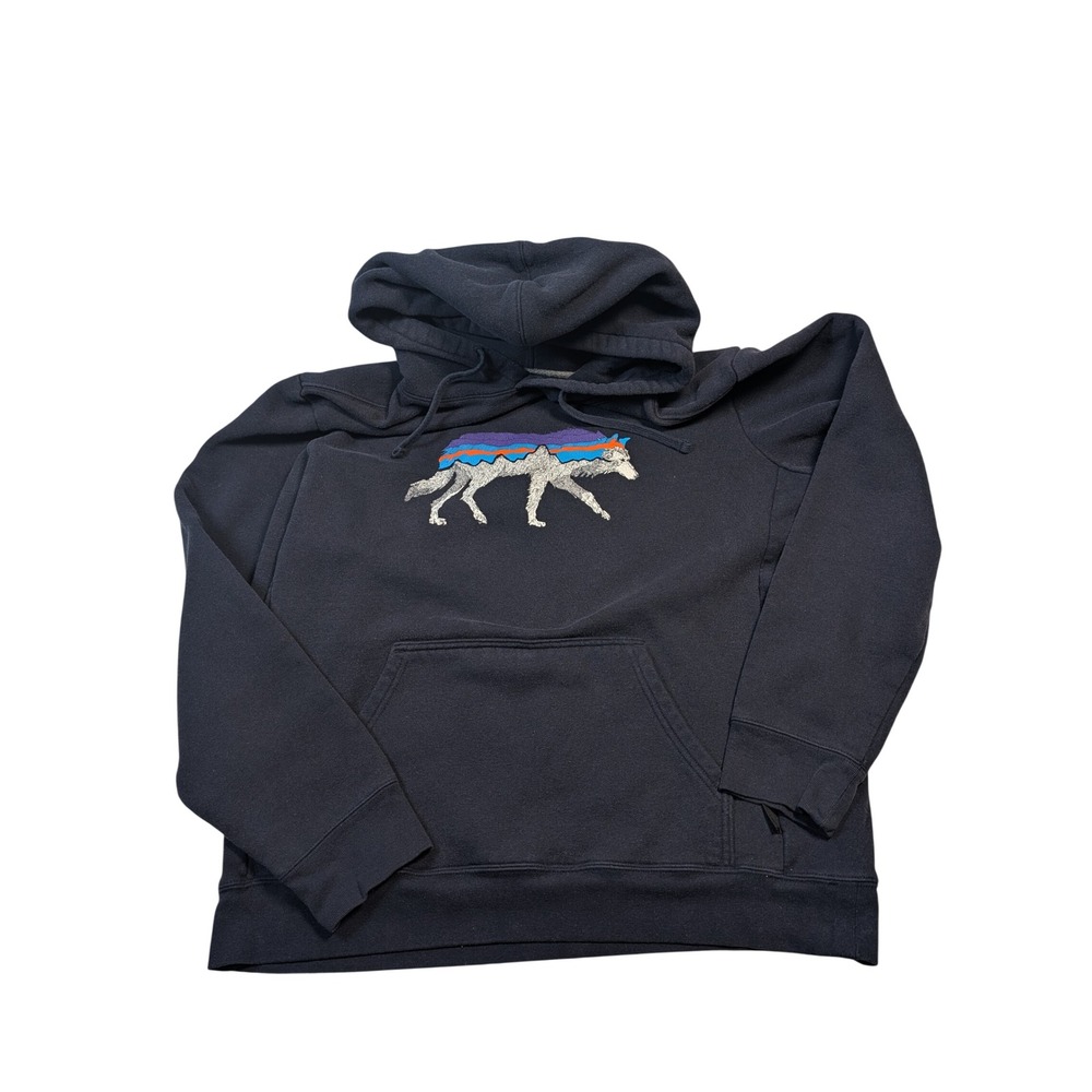 Patagonia Mens Uprisal Hoody Large Navy Blue Wolf Mountain 39618